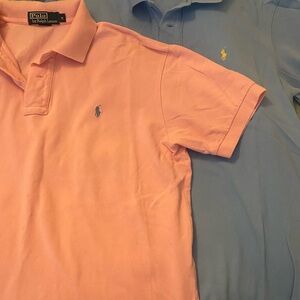 Vintage Polo by Ralph Lauren Blue & Pink Classic Polo Shirts EUC